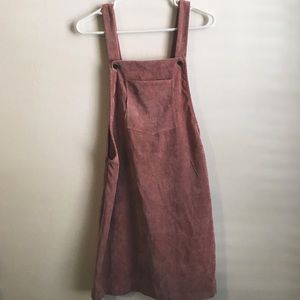 Rose Corduroy Overall Dress